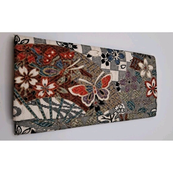 Authentic Japanese Kimono Pattern Wallet Traditional Handmade Midori - Picture 1 of 6